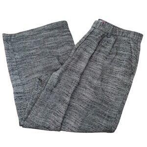 Urban‎ Outfitters Herringbone Wide Leg Cropped Pants Size Large Black White